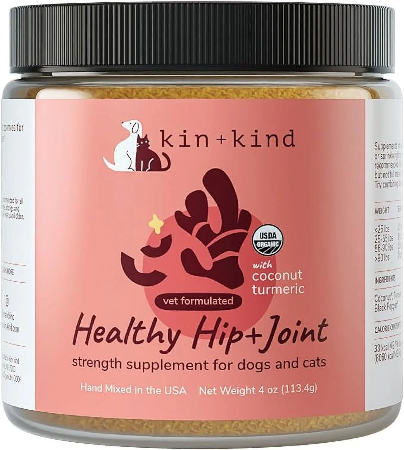 kin+kind Hip+Joint Supplement Dogs & Cats - 4 oz