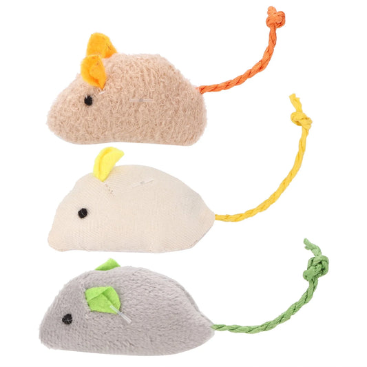 Plush Mouse Toy For Cats - 3 Pack